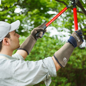 COOLJOB padded garden gloves forearm protection for heavy-duty trimming