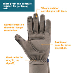 CoolJob puncture-resistant fingertips gloves help prevent punctures when dealing with thorns.