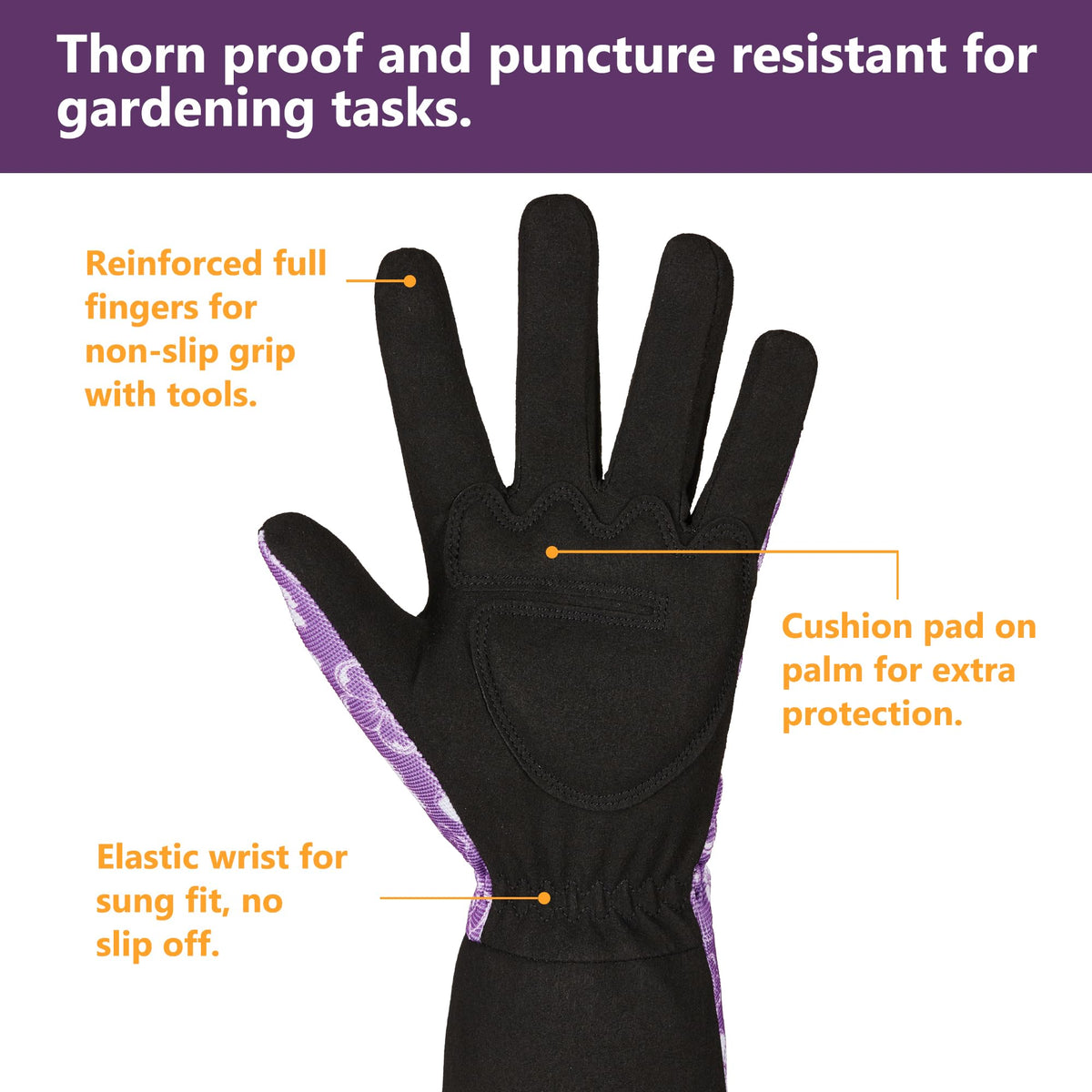 CoolJob puncture-resistant gloves with reinforced fingertips for thorny bushes and cacti