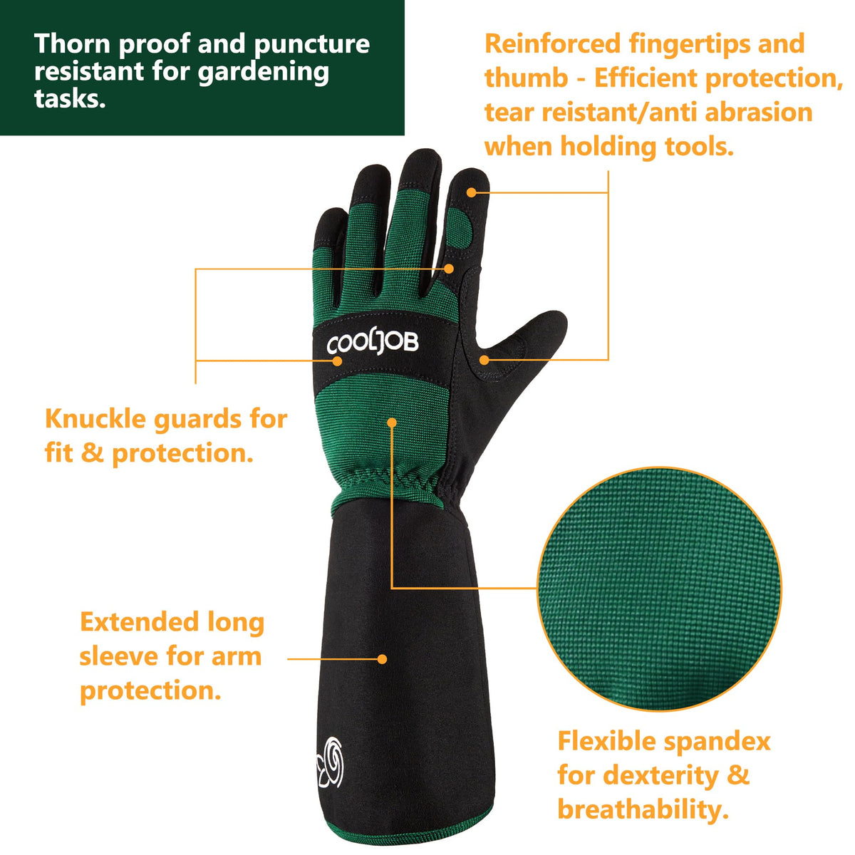 COOLJOB puncture-resistant palm guard for thorny garden tasks
