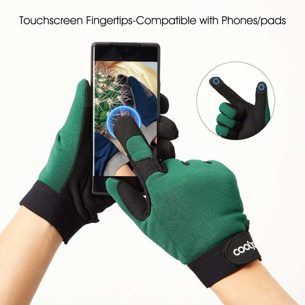 COOLJOB adjustable wrist strap helps keep debris out.
