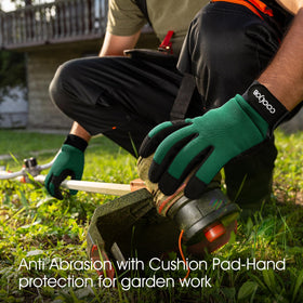 COOLJOB green gloves in faux suede suit outdoor tasks.