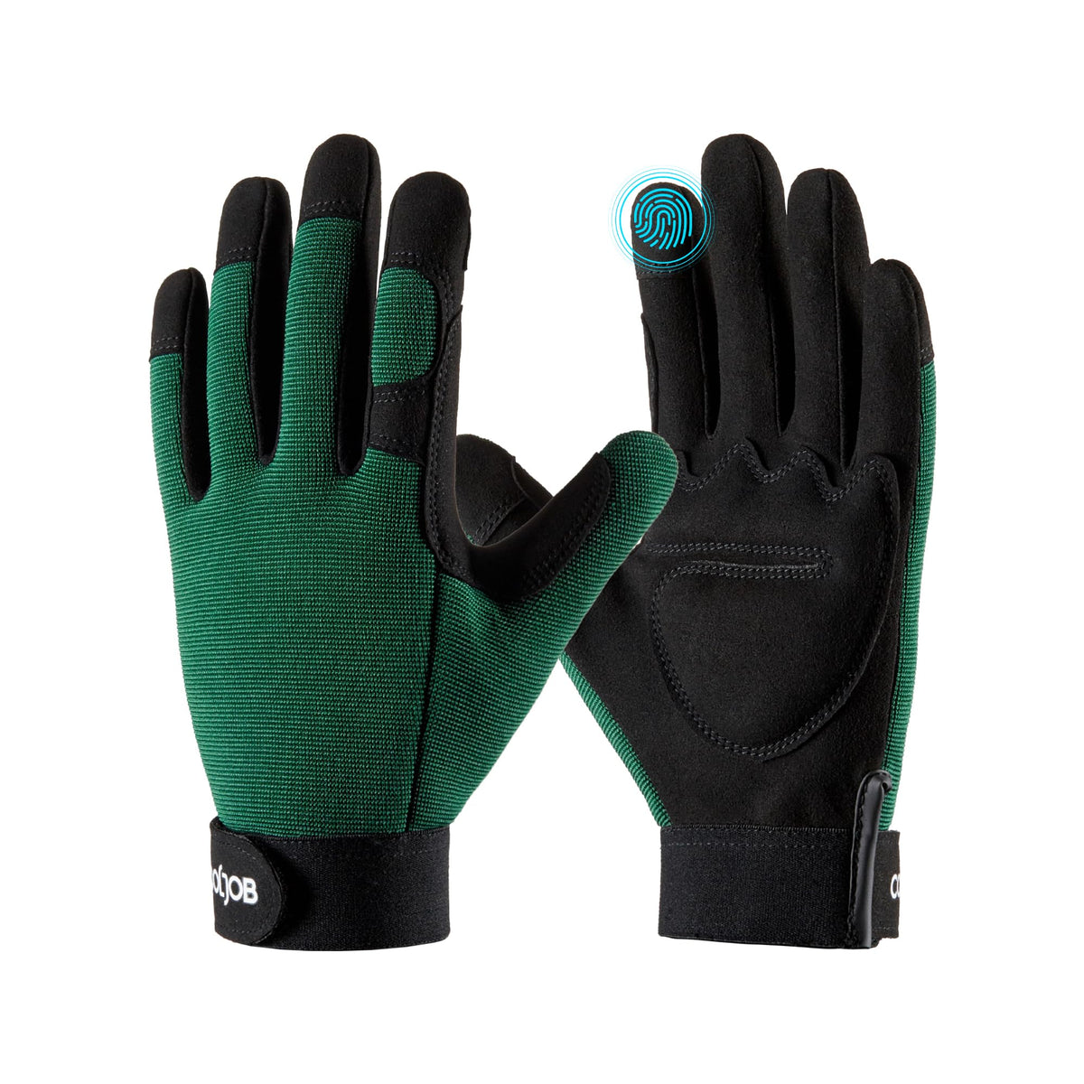 COOLJOB thorn-proof gloves guard hands during rose pruning and touchscreen use.