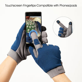 Durable faux suede palm grip on CoolJob thorn-proof gloves