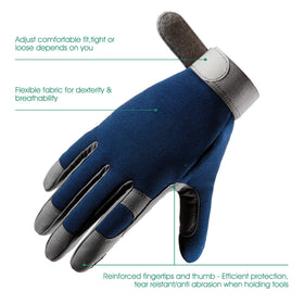 CoolJob touchscreen-friendly gloves allowing device use while gardening