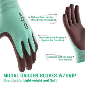 CoolJob yard gardening gloves offering dirt and mud protection for outdoor tasks.