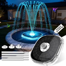 CoolPump solar fountain shell demonstrates rugged UV protection for outdoors.