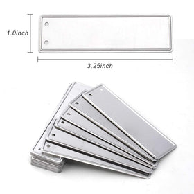 Coolrunner aluminum plant labels double-eyelet for secure hanging on wires.