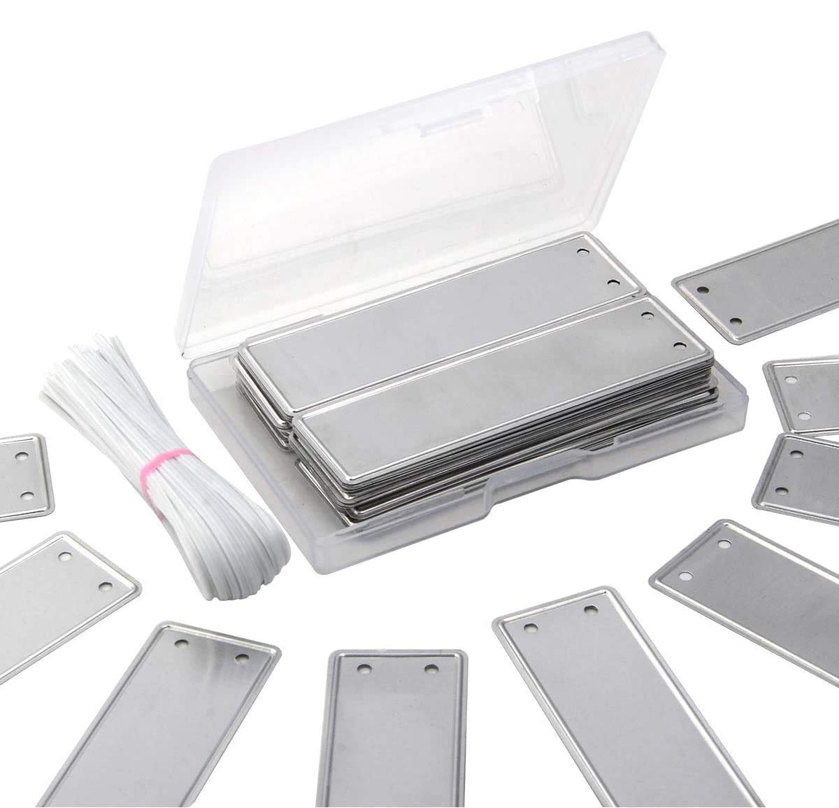 Coolrunner aluminum plant labels front-back for durable garden labeling.