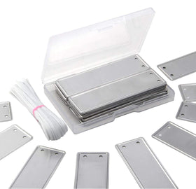 Coolrunner aluminum plant labels front-back for durable garden labeling.