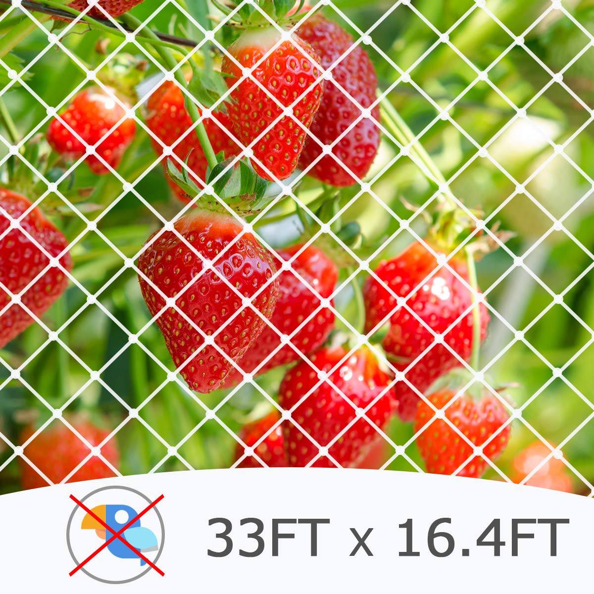 Coolrunner garden netting in action protecting vegetables and berries.