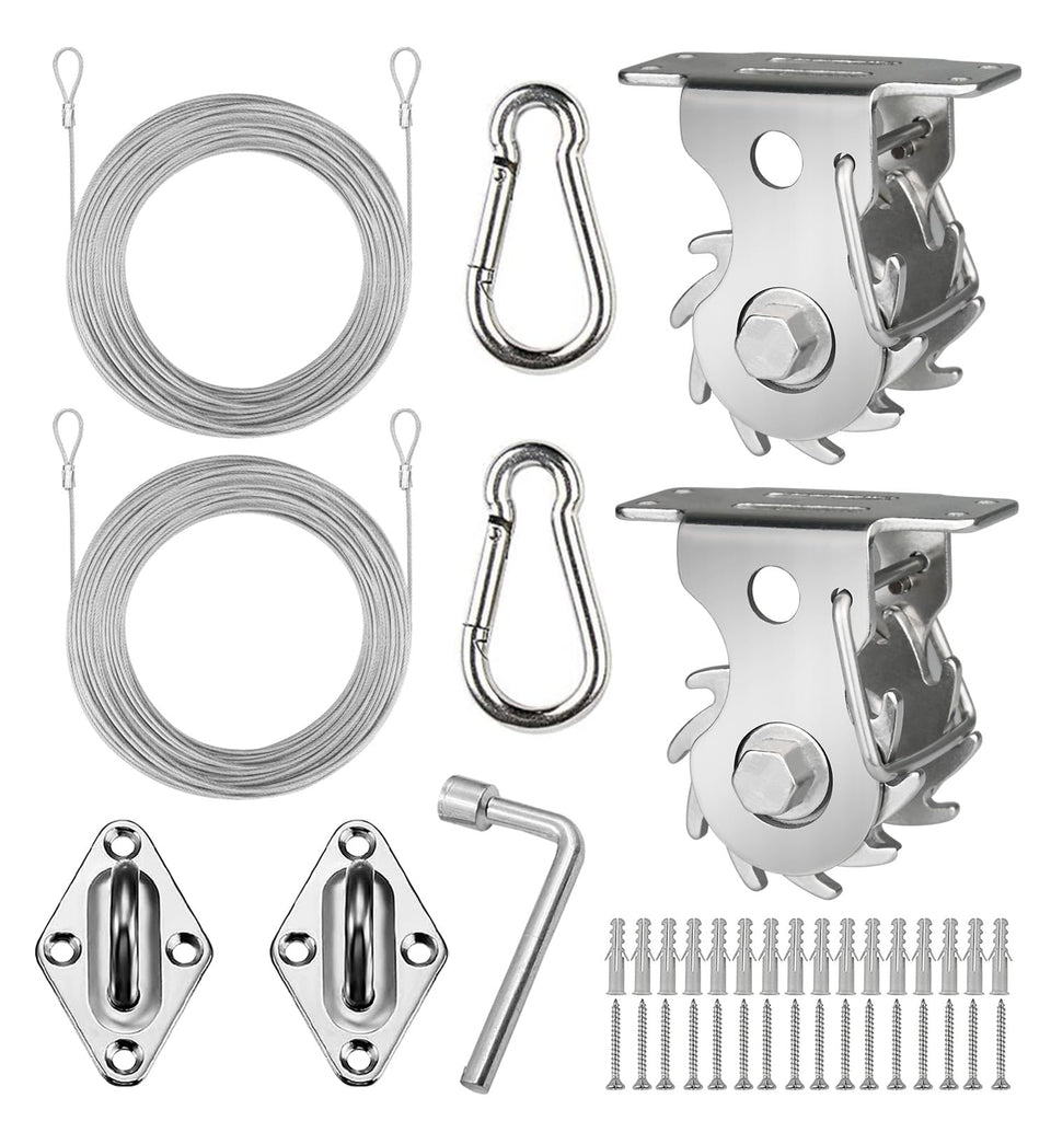 Coolyard shade sail hardware kit winch shows durable tensioning for outdoor setups