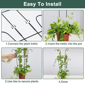 Coomin plant decor trellis adds greenery and structure as a decor accent.