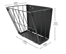 Cooncicy rabbit hay feeder closeup shows durable metal construction and smooth edges.