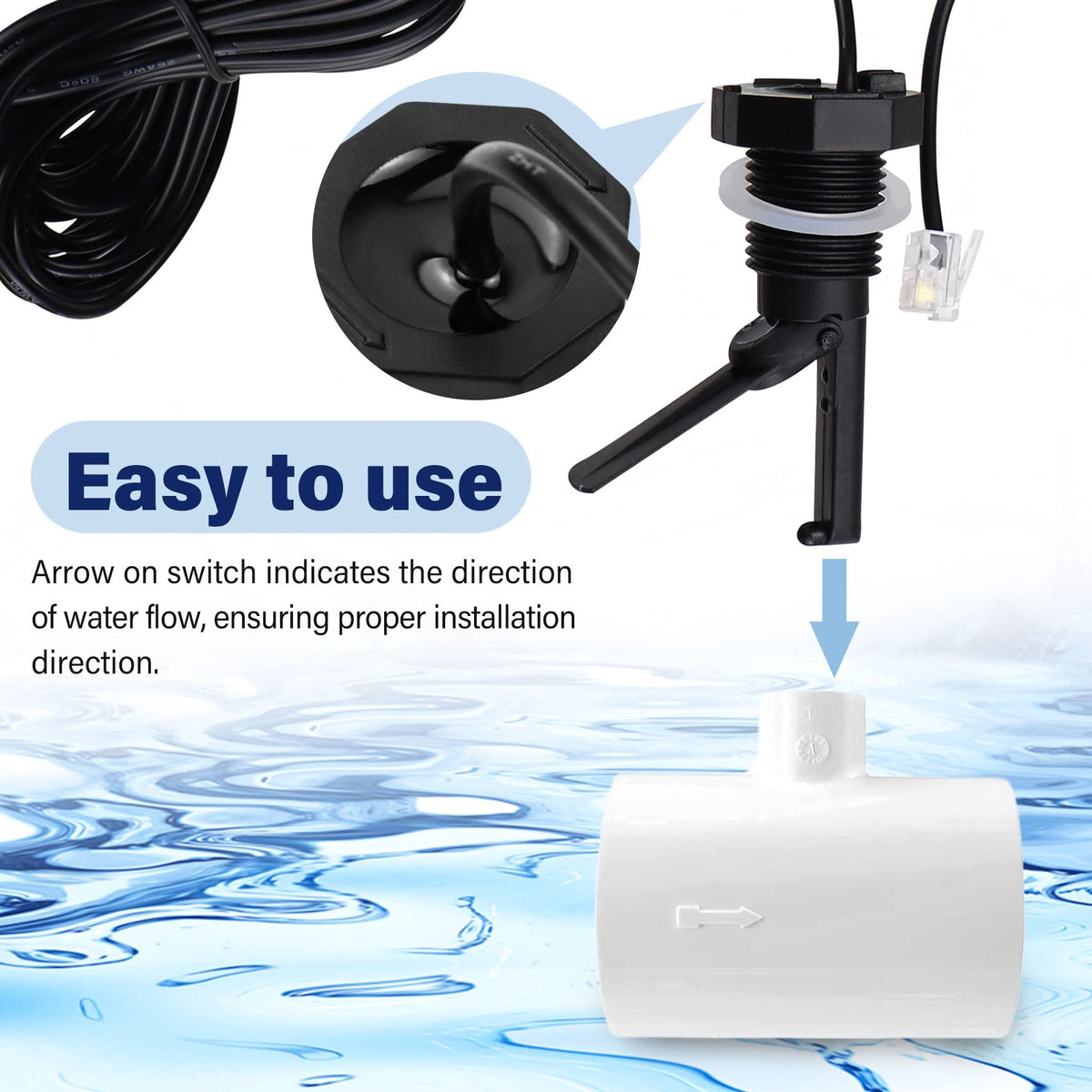 Cooouds GLX-FLO-RP flow switch with 1-year warranty for durable performance