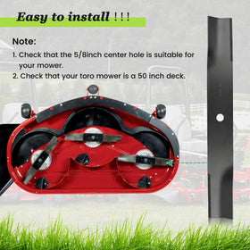 Cooouds three-pack mower blades set for easy replacement.