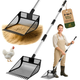 CoopMate angled basket flush ground for fast poop collection