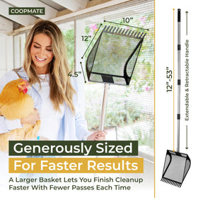 CoopMate stainless steel handle for durability and smooth operation