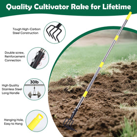 Coopvivi Heavy-duty cultivator with reinforced joint resists tough soil.