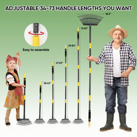 Coopvivi 6ft rake is ideal for lawns and larger garden areas.