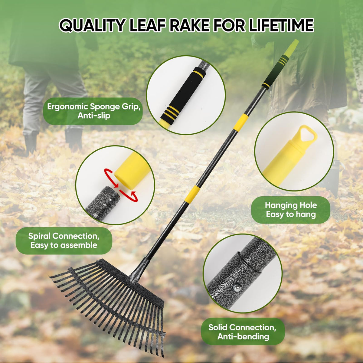 Coopvivi rust-proof stainless steel tines provide lasting durability.