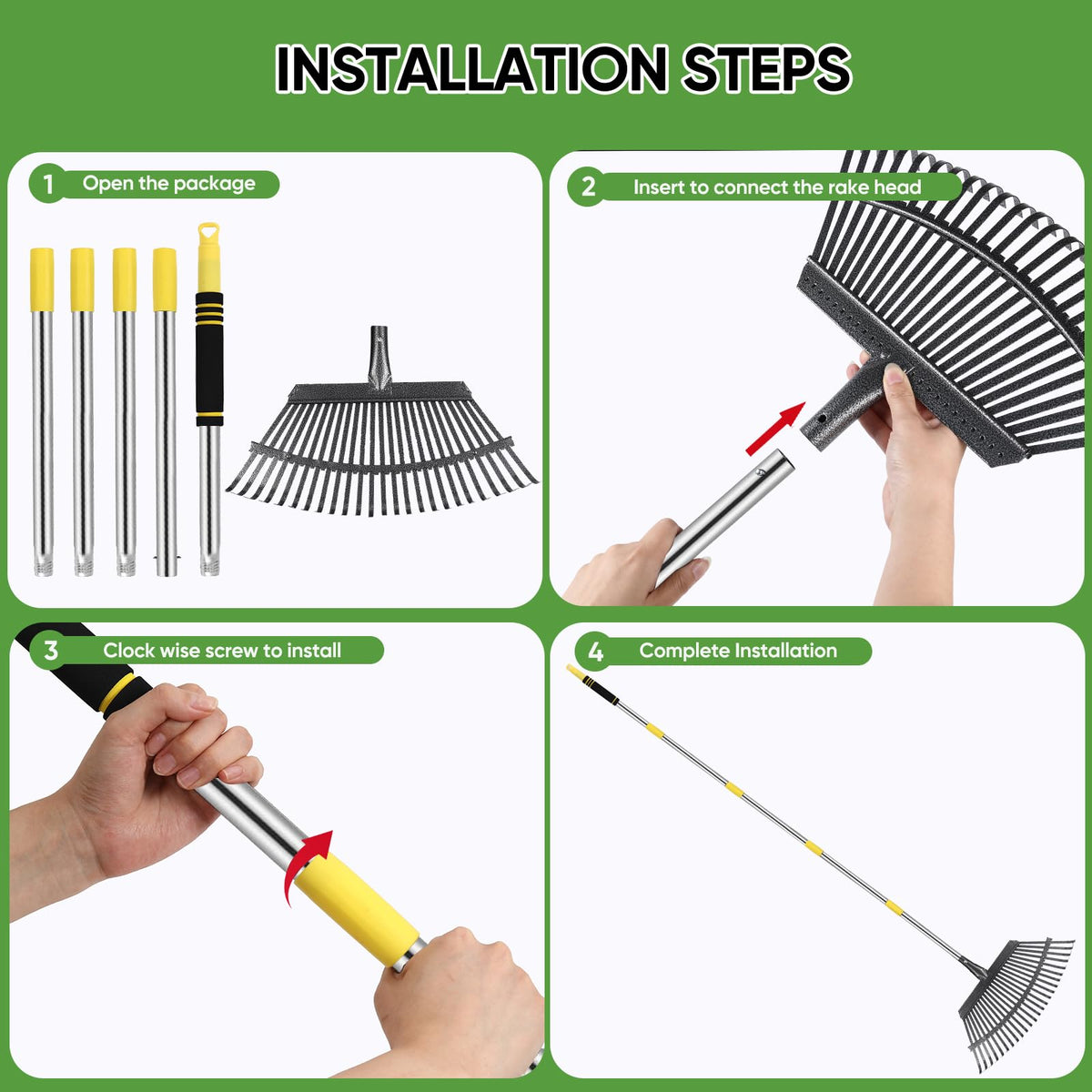Coopvivi versatile yard tool for leaves and debris