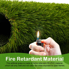 CooRug durable turf withstands rain and sun without visible wear.