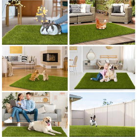 CooRug fake grass easy-clean surface, rinse with soap and water.