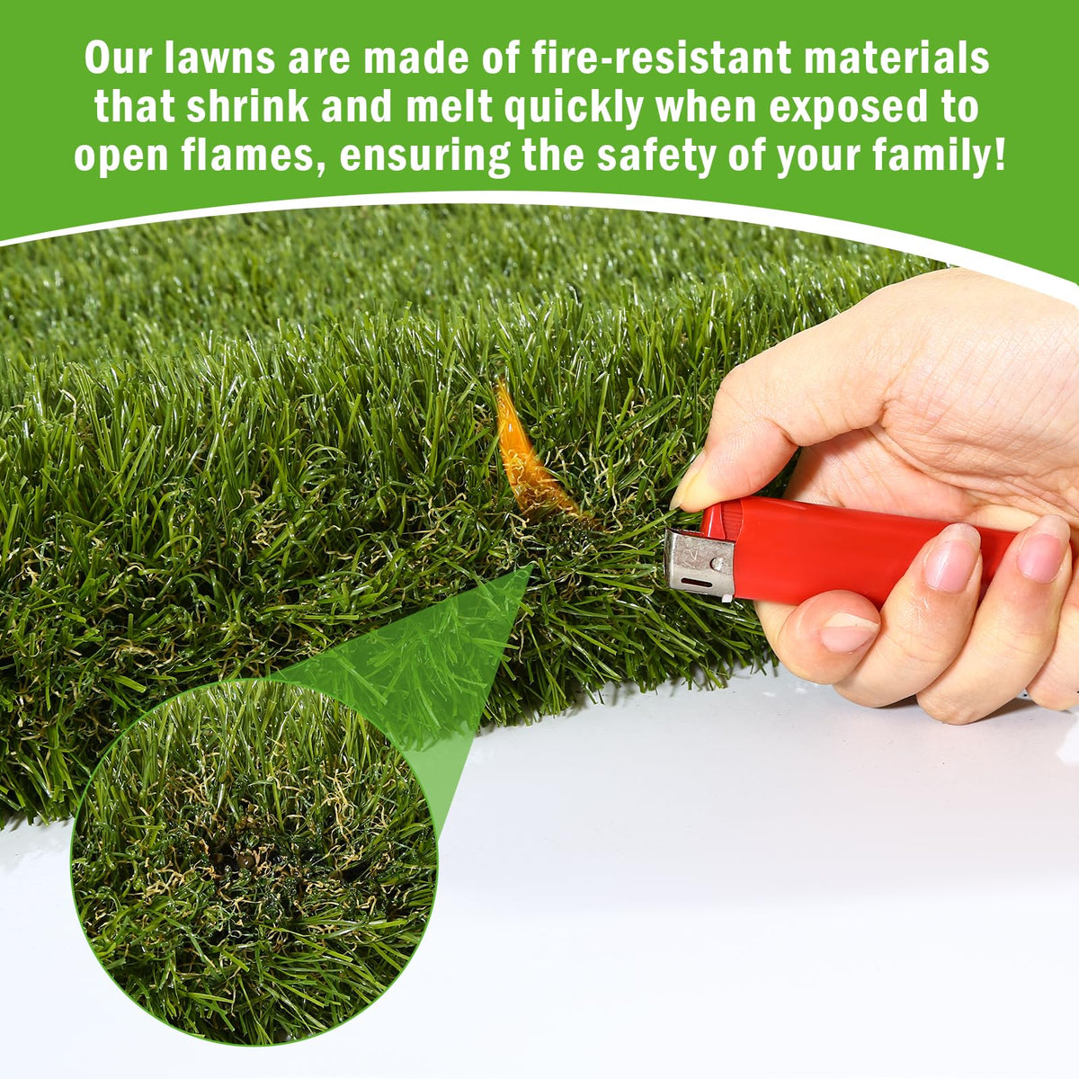 CooRug fake grass requires low maintenance for busy households.