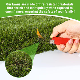 CooRug fake grass requires low maintenance for busy households.