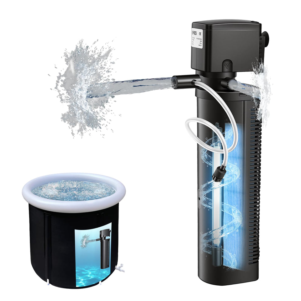 COOSPIDER pool filter 600GPH with UV unit for clear, refreshed water.