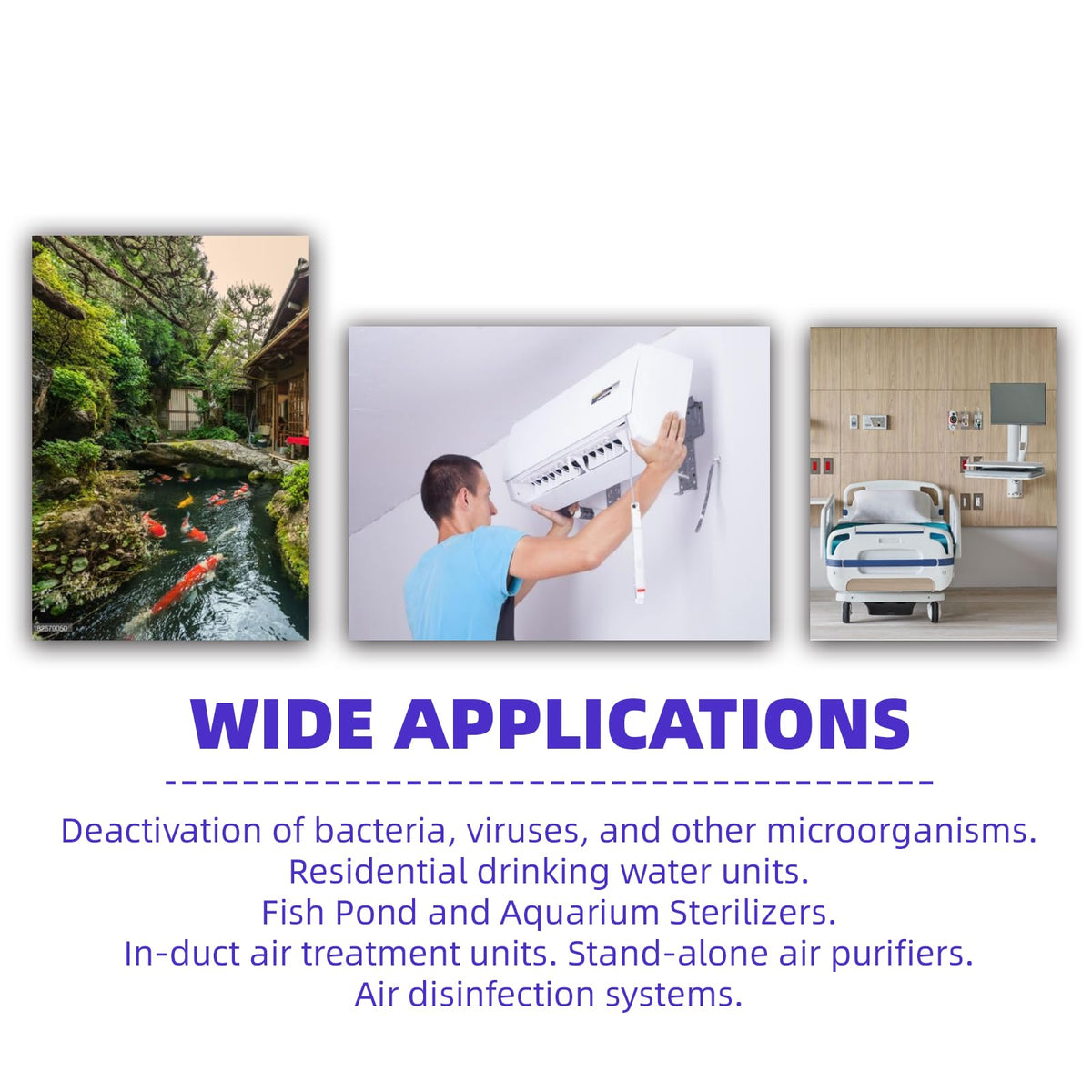 Coospider-Repta 253-7nm UV wavelength bulb delivers precise disinfection for clearer water.