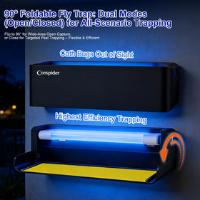 coospider-repta 365nm uv light capture silently lures and traps insects.