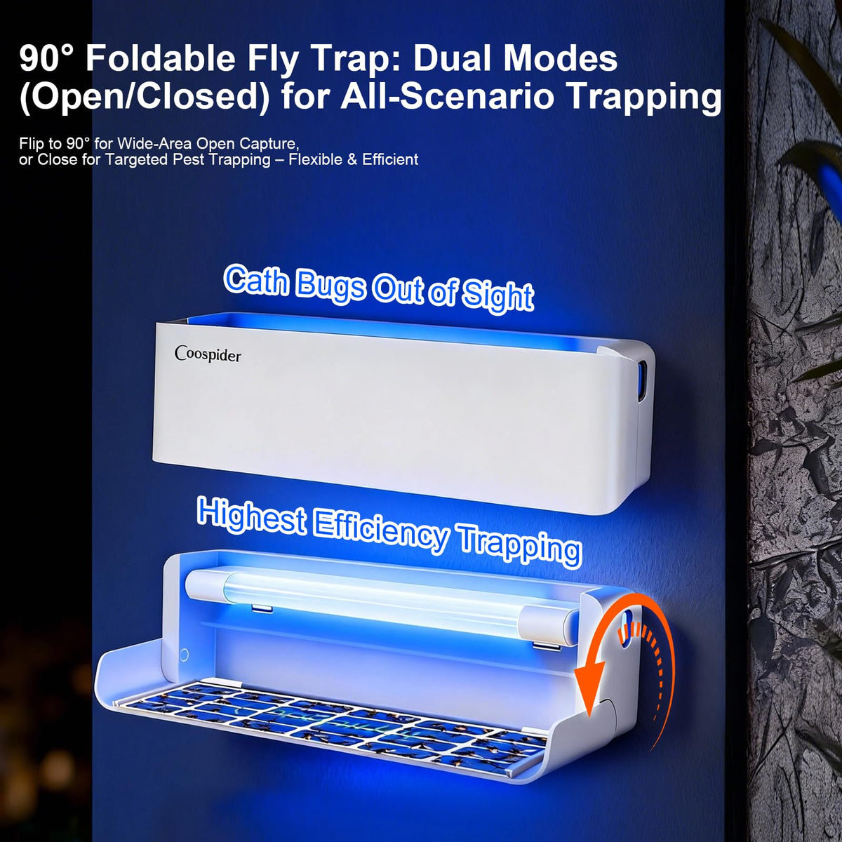 Coospider-REPTA flip-front design allows discreet placement when guests are present.
