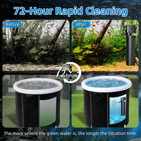 COOSPIDER UV light 254nm helps keep water clearer while filtration runs.