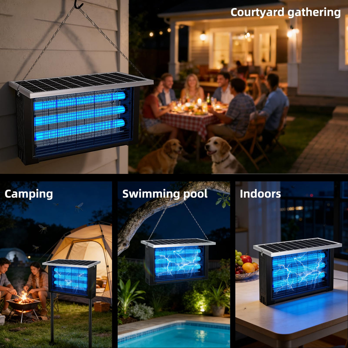 COOSPIDER UV night mode lights for enhanced nighttime visibility.