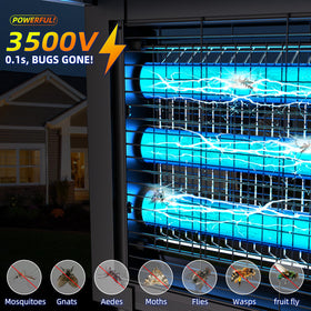 COOSPIDER UV solar panel captures daylight to charge the bug zapper efficiently.