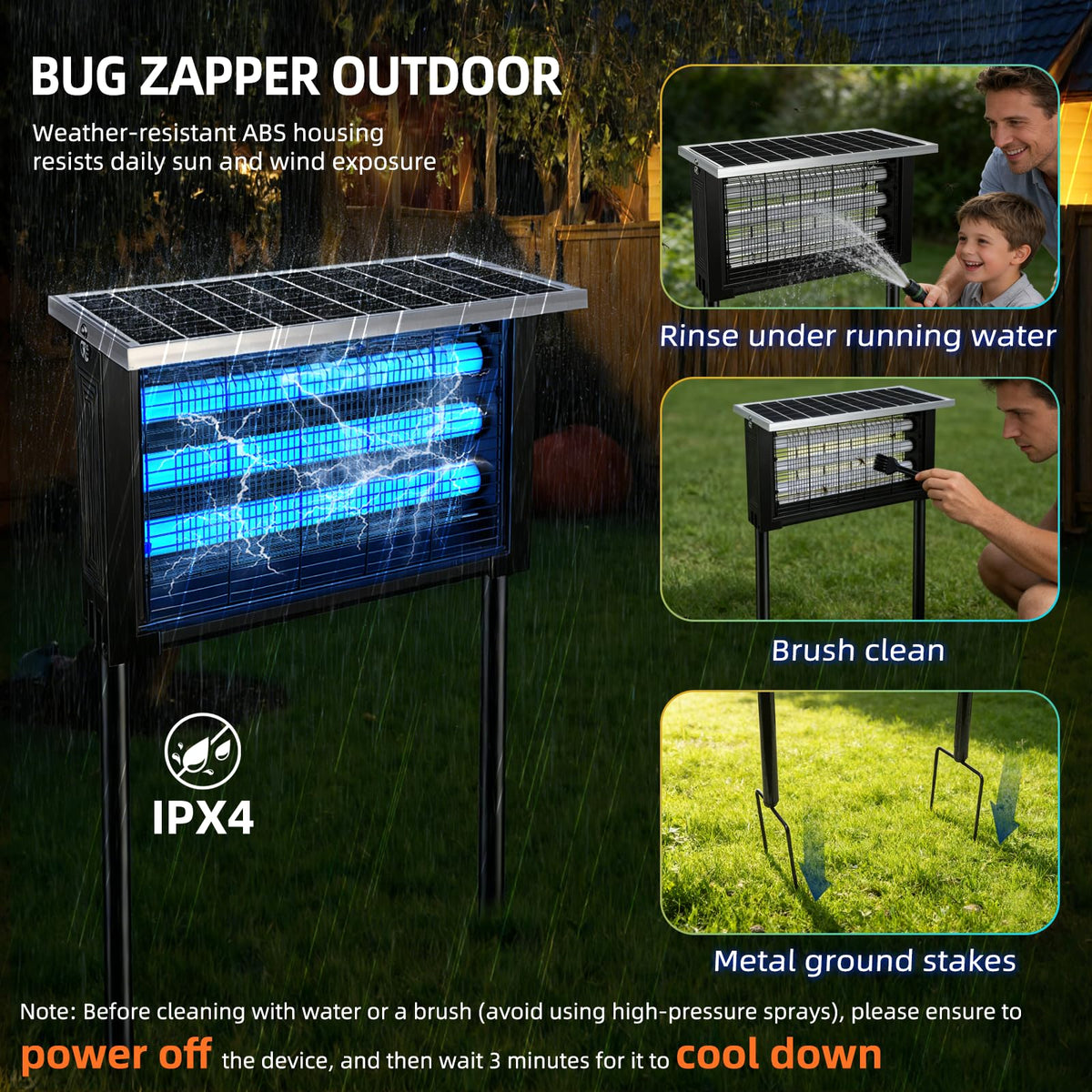 COOSPIDER UV three mounting options: ground, wall, or table.