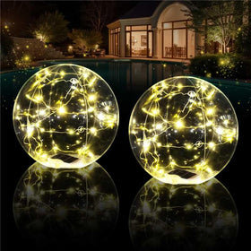 Cootway floating pool light on water provides a soft glow for intimate evening swims.