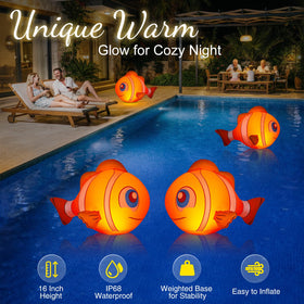 Cootway IP68 waterproof floating light withstands rain and splashes while glowing