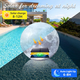 Cootway moon pool light cycles between cool and warm white for romantic evenings.