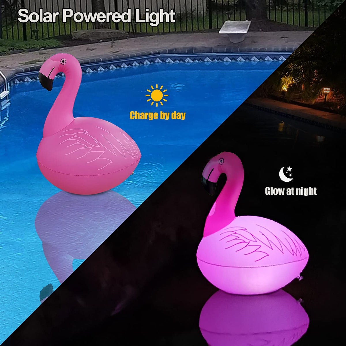 Cootway solar-powered floating lights charging in sun for easy setup