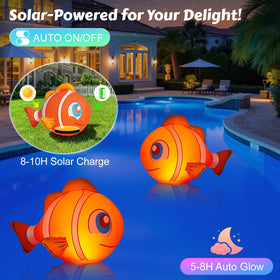 Cootway solar-powered pool light charges by day for night-time glow