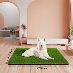 CooZero artificial grass mat on patio lawn adds year‑round greenery