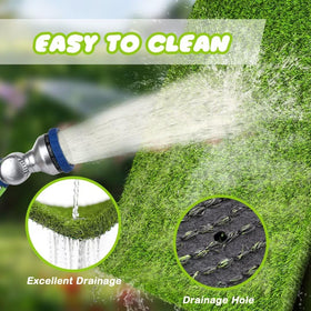 CooZero grass mat shows soft blades for comfortable pawing during play