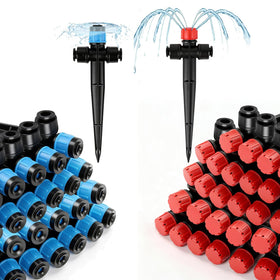 Copadri 20-pack quick-connect emitters secure 1/4 inch tubing for leak-free setup.