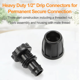 Copadri anti-leak locking system helps secure connections in garden irrigation conditions.