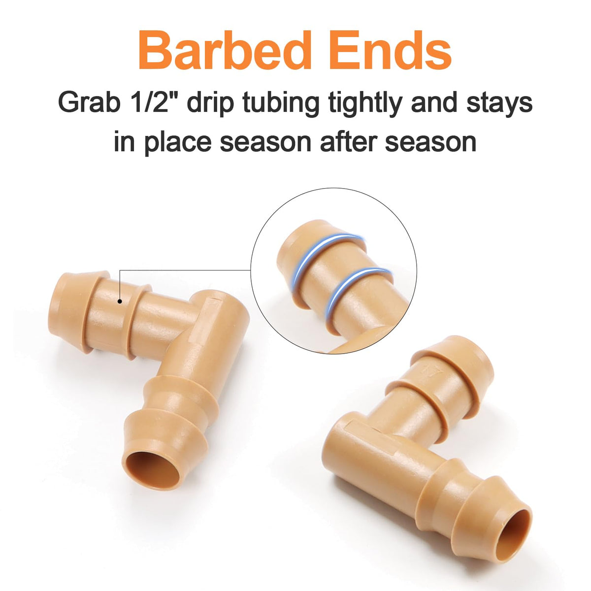 Copadri drip irrigation connector helps simple system setup.