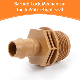 Copadri MNPT to barb coupler provides durable irrigation connections