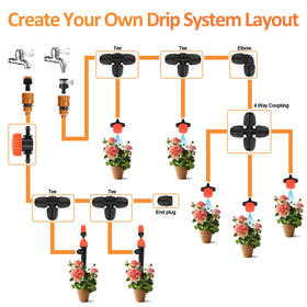 Raised bed irrigation using Copadri valves for targeted watering.